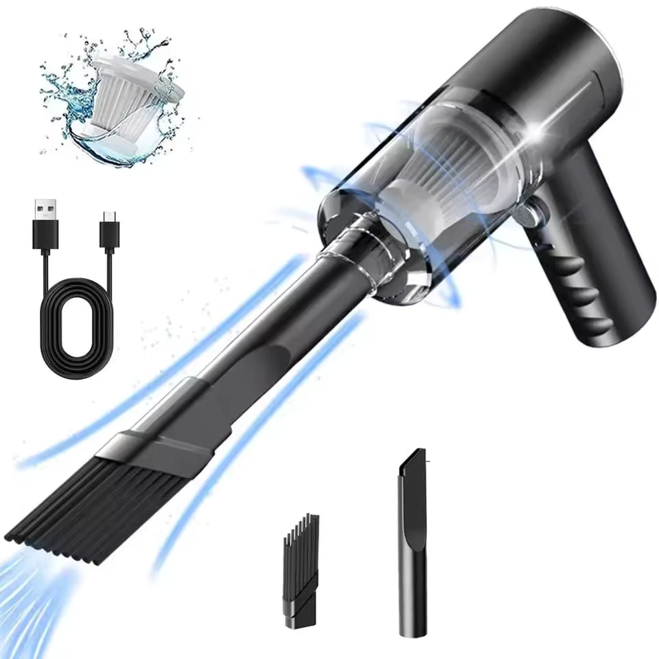 SH&RO Wireless Car Vacuum Cleaner USB Charging 1200mAh Portable Cleaning ✨